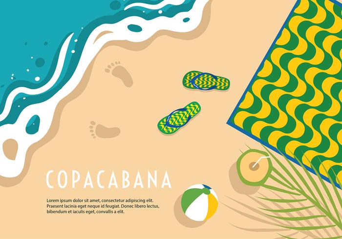 Copacabana Beach Background Vector