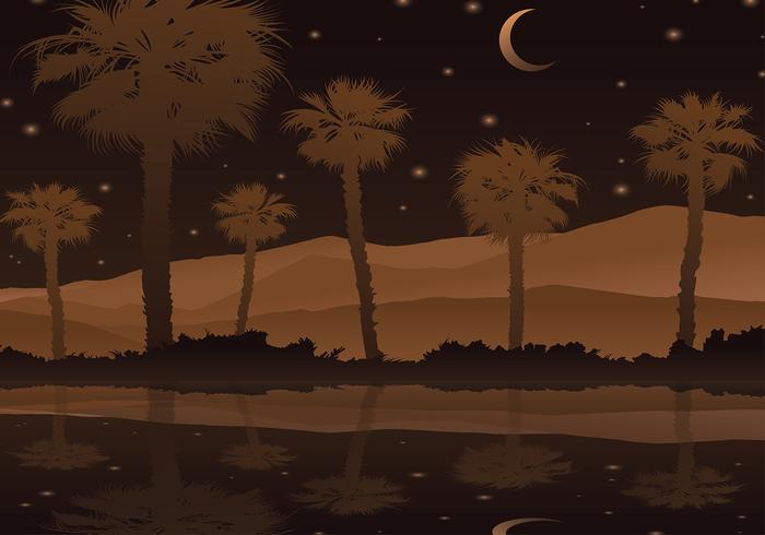 Palmetto Night Free Vector