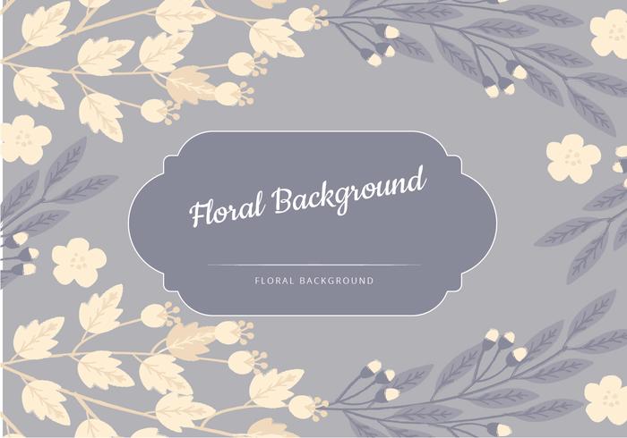 Vector Blue Floral Background