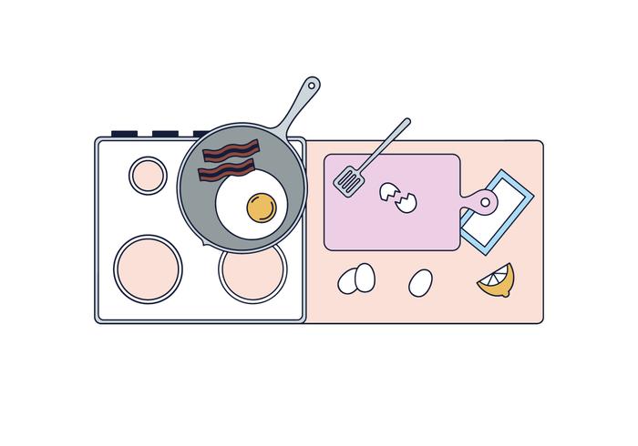 El desayuno gratuito Cocina vector