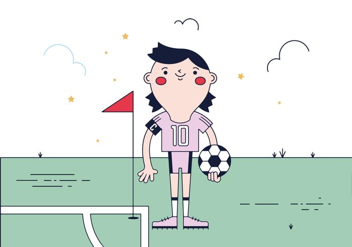 Vector libre del jugador de fútbol