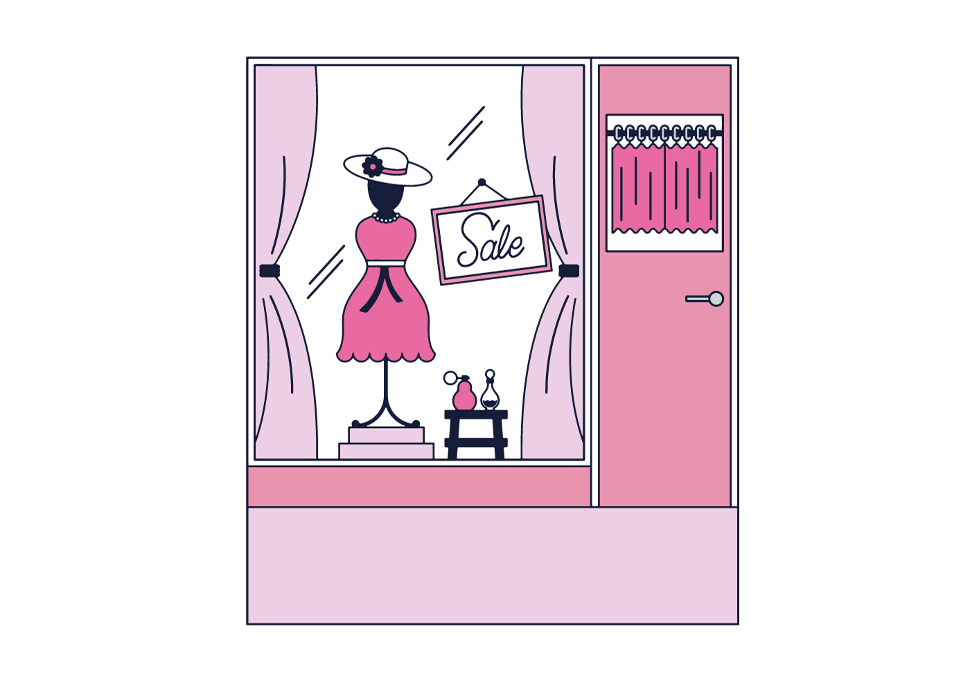 Store Display Vector 146805 Vector Art at Vecteezy