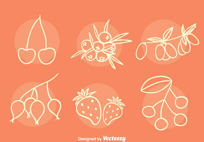 Berries Collection Sketch Vectors