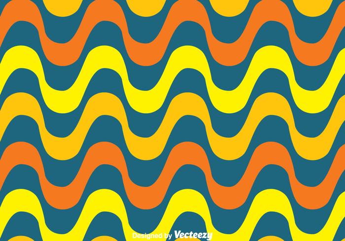 Orange And Yellow Copacabana Wave Pattern Vector Orange And Yellow Copacabana Wave Pattern Vector
