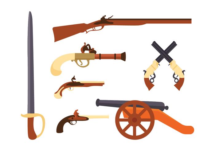 Paquete de Armas de Armas Coloniales vector