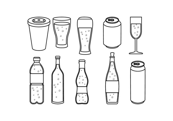 Soft Drink Line Icon Vector