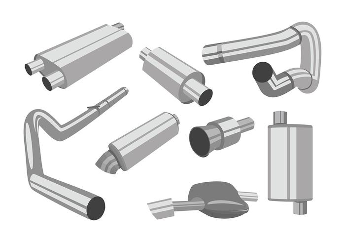 Muffler Set Free Vector