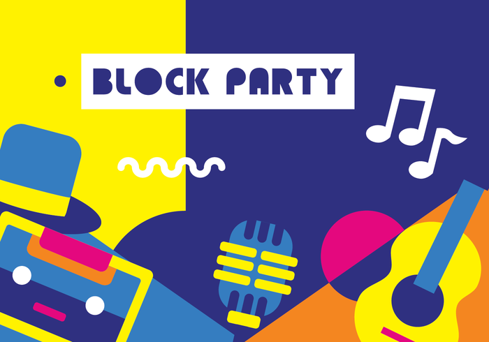 Block Party Background Vector