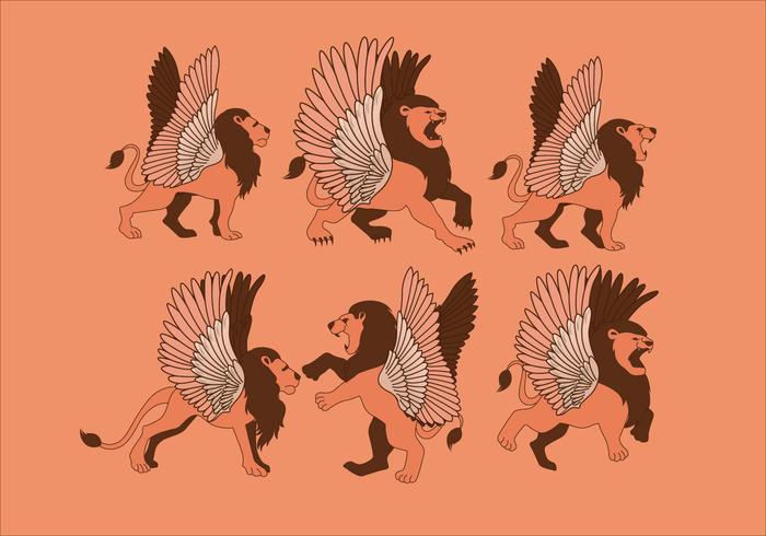 Winged Lion Vector