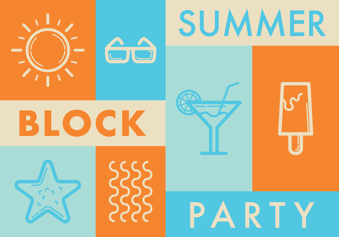 Summer Block Party vector