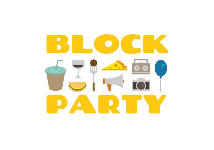 Block party vector icons