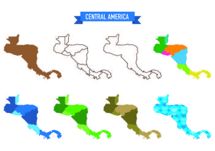 América Central Vectores Mapa