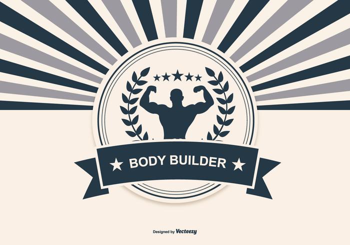 Retro Body Building Illustration vector