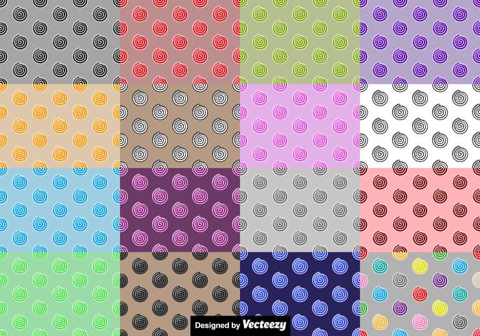 Licorice Candy Vector Seamless Pattern Set