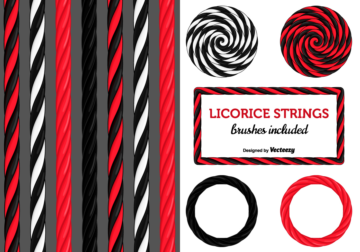 Zwarte En Rode Licorice Candy Strings Download Free Vectors, Vector