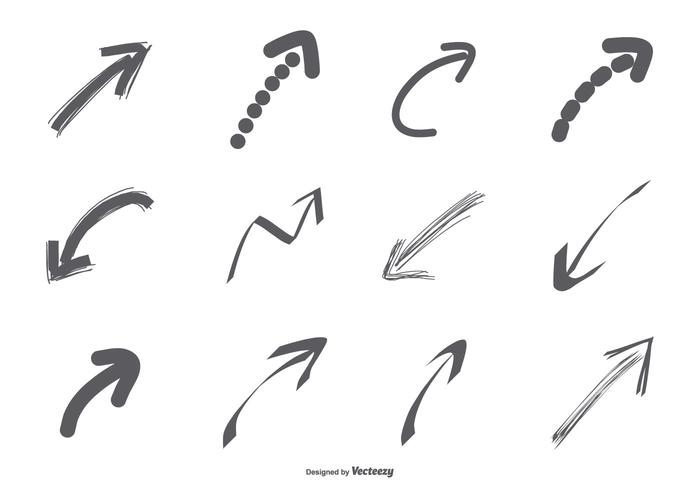 Hand Drawn Arrows Collection vector