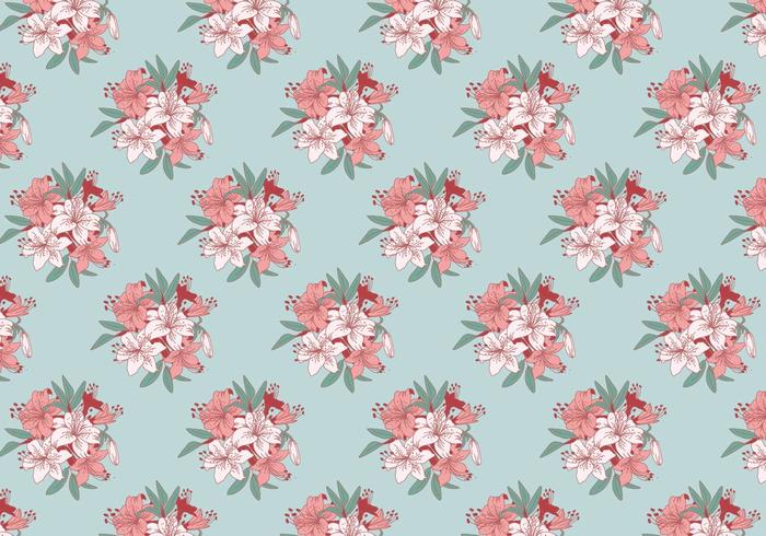 Rhododendron Classic Pattern Vector Rhododendron Classic Pattern Vector