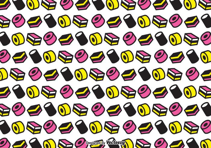 Allsorts Licorice Seamless Vector Pattern