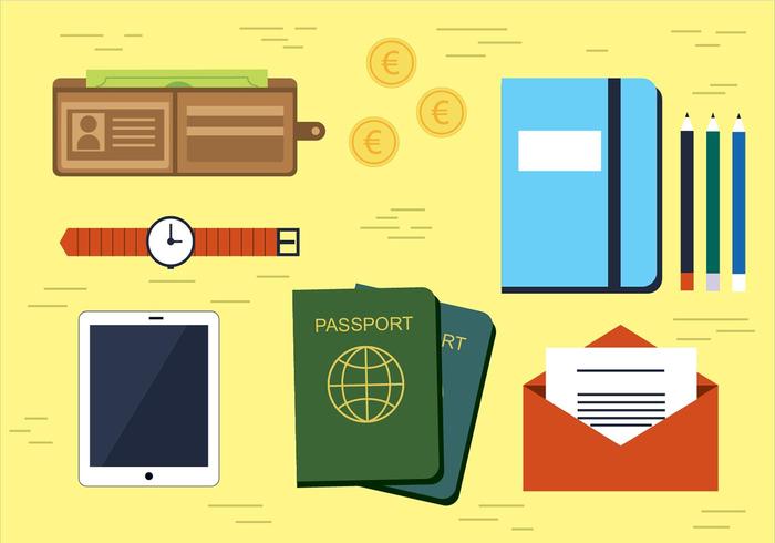 Free Vector Travel Icons Illustration