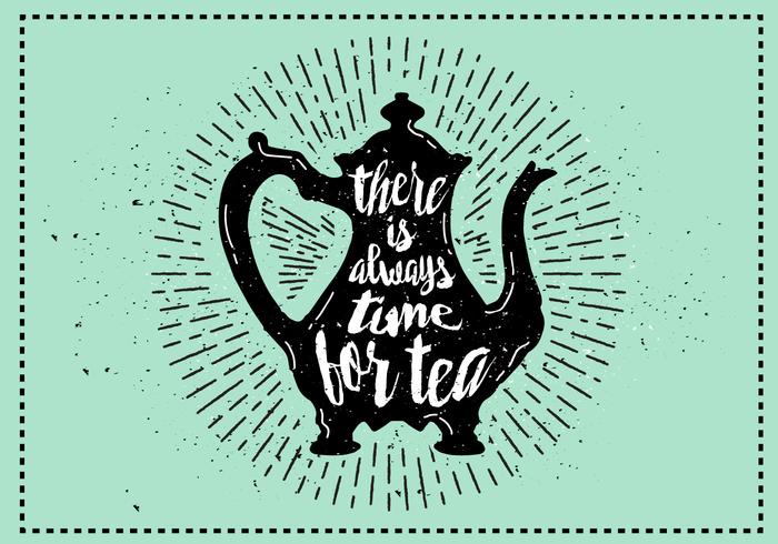 Free Vector Teakettle Silhouette Illustration With Typography