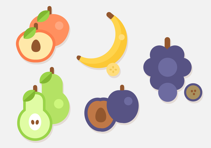 Free Flat Fruit Vector Free Flat Fruit Vector