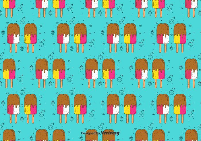 Popsicles Doodle Pattern vector