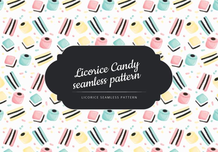 Vector Hand Drawn Liquorice Candy Pattern