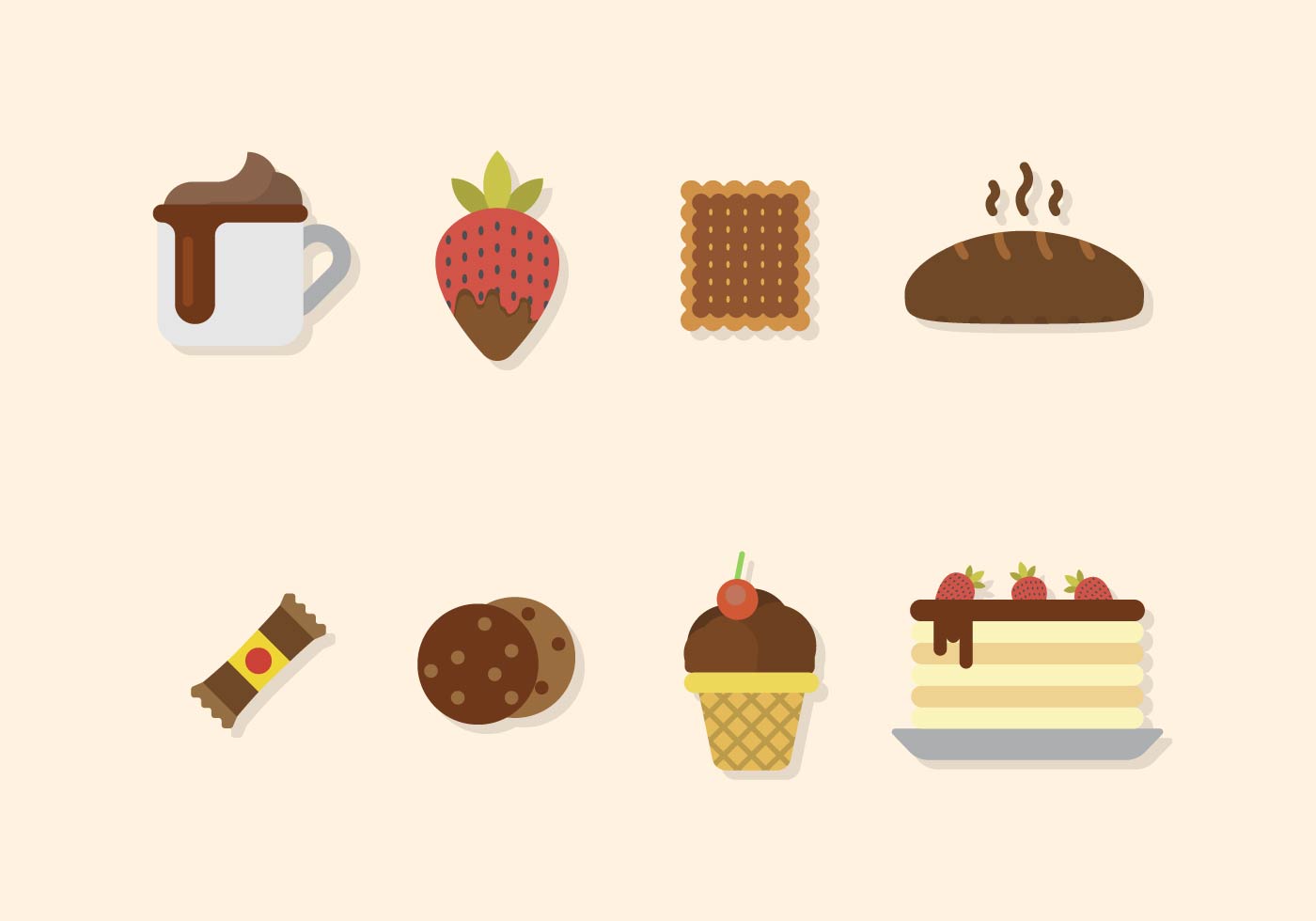 Flat Chocolate Vectors 147096 Vector Art At Vecteezy