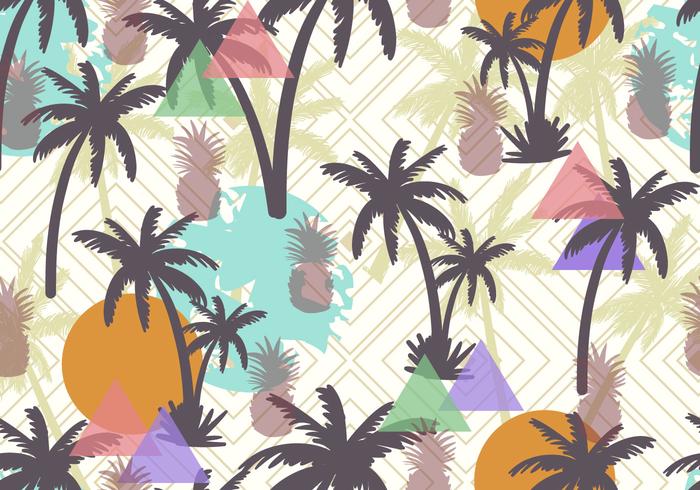 Palmetto Seamless Pattern vector