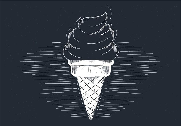 Free Hand Drawn Vector Ice Cream Illustration