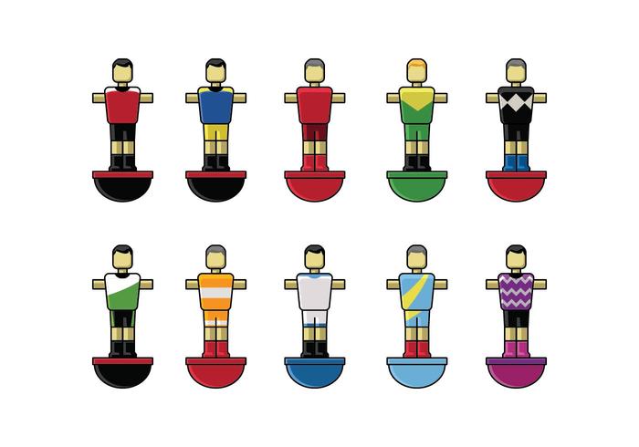 Free Table Football Player Set Vector