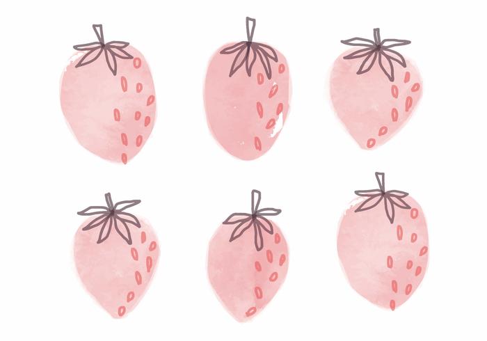 Vector Hand Drawn Strawberries Vector Hand Drawn Strawberries