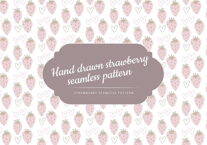 Vector Hand Drawn Strawberries Pattern