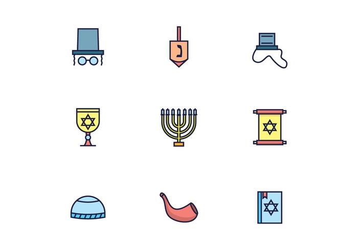 Judaism Icons vector