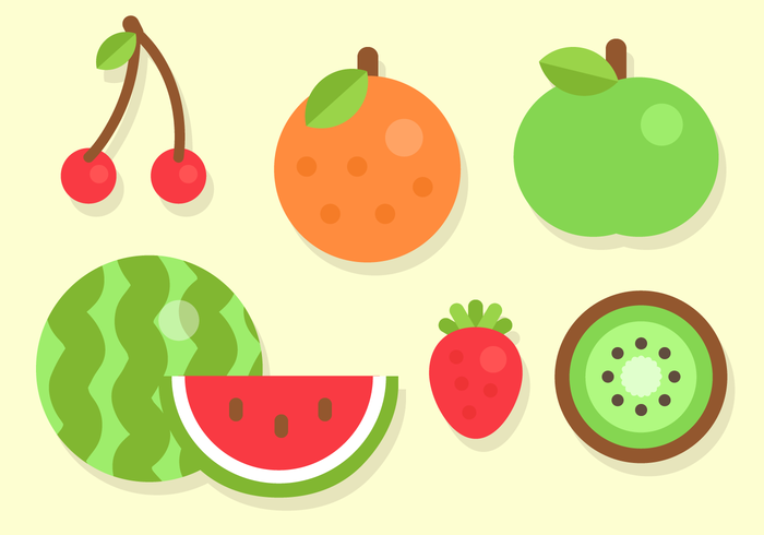 Free Flat Fruit Vector