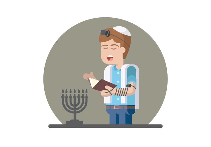 Jewish Prayer Illustration vector