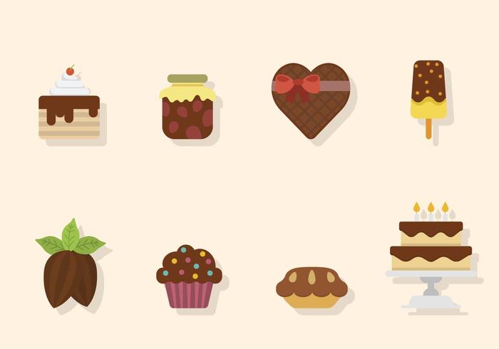 Flat Chocolate Vectors