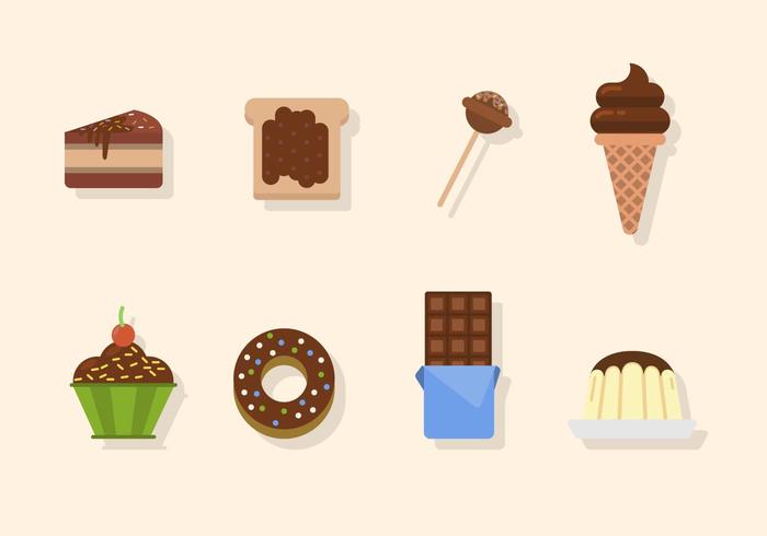 Flat Chocolate Vectors