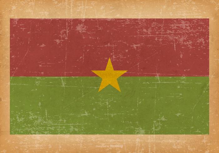 Flag of Burkina Faso on Grunge Background Flag of Burkina Faso on Grunge Background