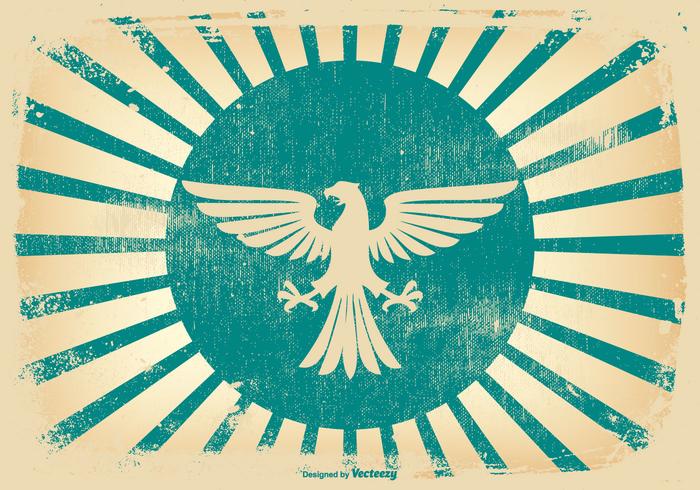 Retro Grunge Eagle Background vector