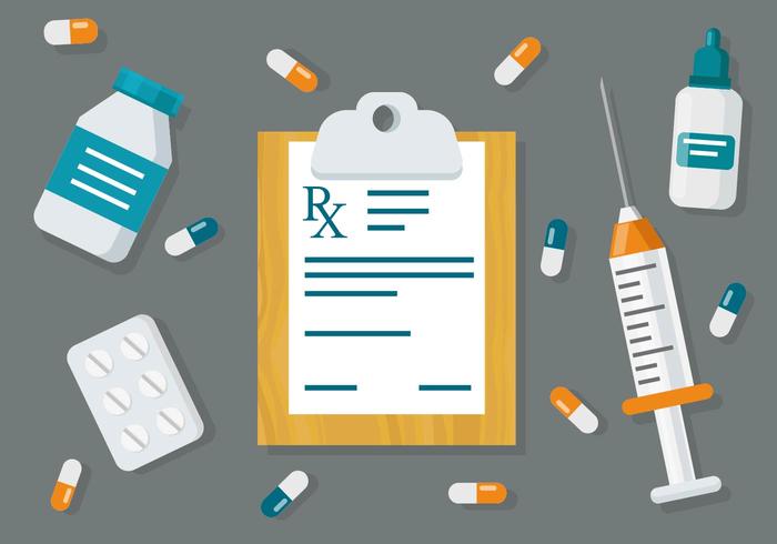 Medical Prescription Pad Vector Background