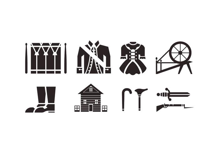 Colonial vector icons