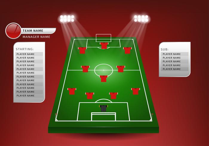 Fútbol Formación De Tierra Vector Libre