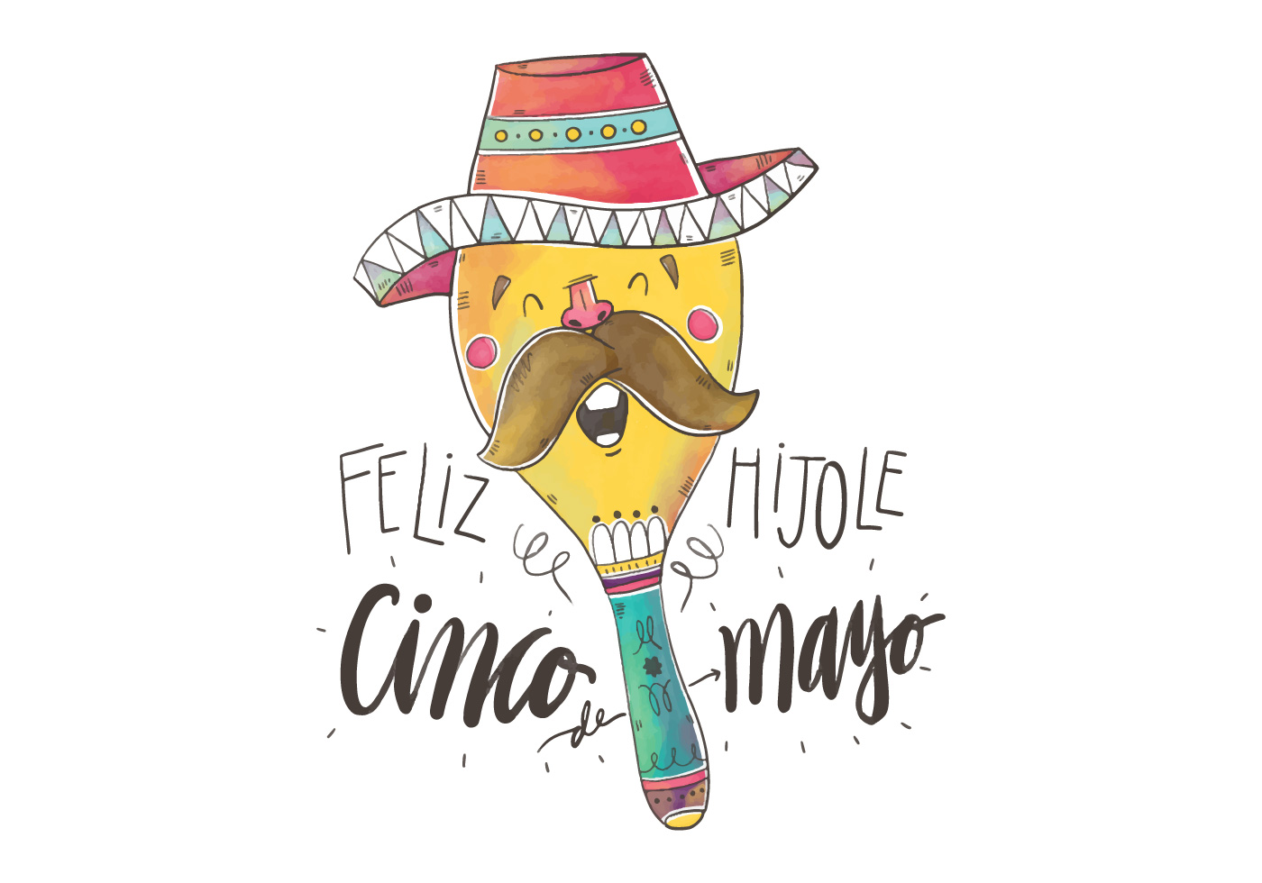 Cute Colorful Maraca Singing for Cinco De Mayo - Download ...