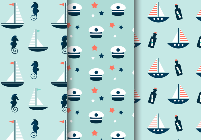 Free Sea Nautical Pattern vector