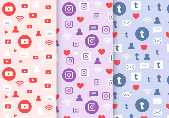 Social Media Pattern vector