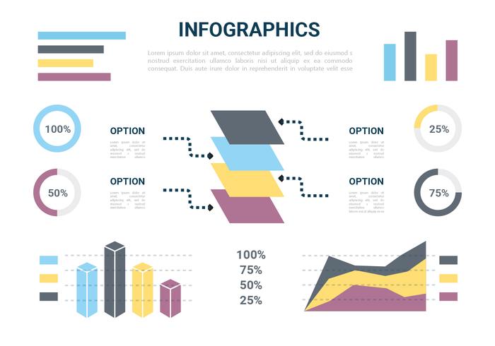 Vector libre diseño plano Infografía