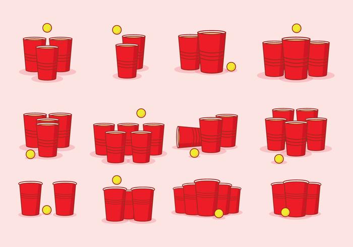 Cerveza Pong Icono vector