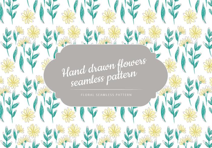 Vector Hand Drawn Seamless Floral Pattern