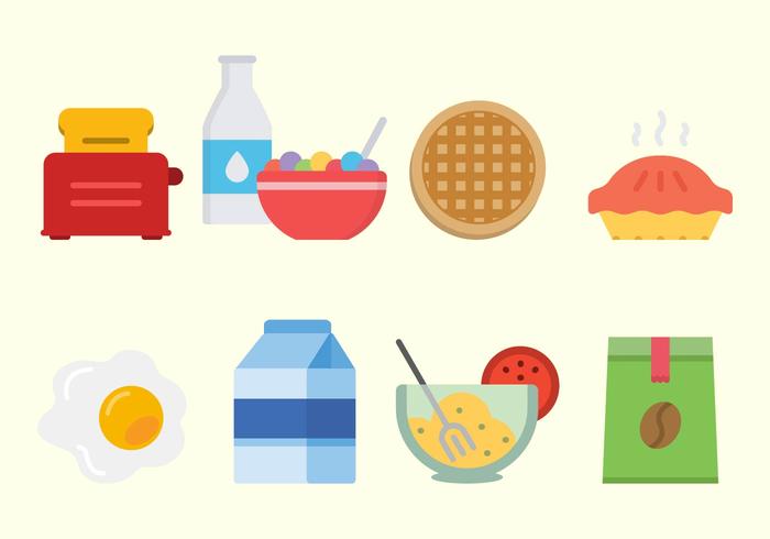 Flat Breakfast Vectors